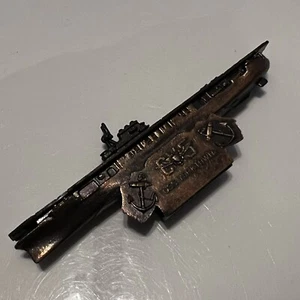 Vintage Mini Play Me Style Copper Metal Pencil Sharpener USS Yorktown Navy Ship - Picture 1 of 6