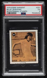 1976 Eddie Sargent Bicentennial Stamps Billie Jean King #201 PSA 5