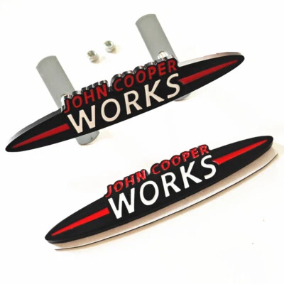 2Шт металлический John Cooper Works гриль эмблема задний значок 135 мм этикетка для JCW R50 R52 - Изображение 1 из 3