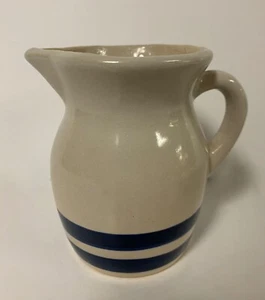 Robinson Ransbottom Pottery Williamsburg Blue Strip Pitcher Roseville OH - Picture 1 of 6