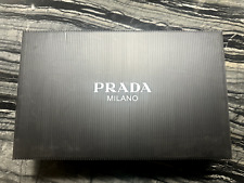 PRADA MILANO 100% AUTHENTIC Empty Gift Shoe Black Storage Box  14.5" x 9" x 5.5"