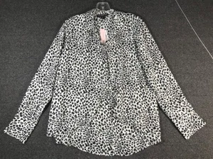 NWT A Pea in The Pod Women's Black Zip Detail Nursing Collared Blouse, Size S - Picture 1 of 22
