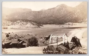 RPPC Colorado Parkdale Postamt und Brücke Eingang zur Royal Gorge Postkarte - Bild 1 von 2