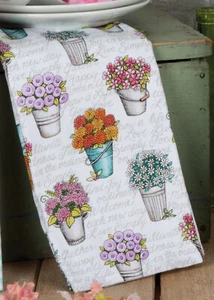 KAY DEE DESIGNS "Live Simply" Floral R4860 Dual Purpose Terry Towel~16"x26″ - Picture 1 of 2