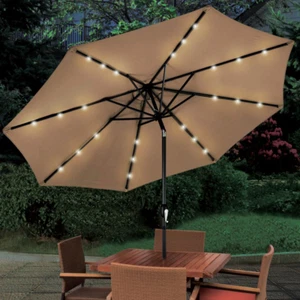 OUTDOOR UMBRELLA LIGHTS 72-Count Solar Powered Warm White LED Patios Decks - Picture 1 of 7