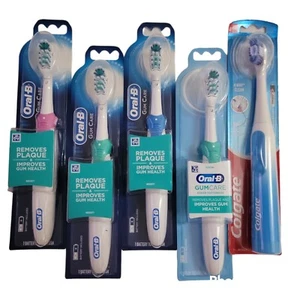 Oral-B Gum Care & Colgate 360° Sonic - Battery Powered Toothbrush - New - 5 PACK - Picture 1 of 7