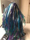 Braided Costume Blue Purple Green Wig Halloween Party New