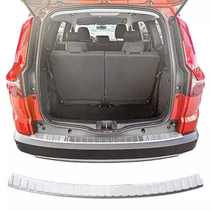 Chrome Rear Bumper Protector BRUSHED S.STEEL For DACIA JOGGER 2021 ONWARDS - Picture 1 of 6