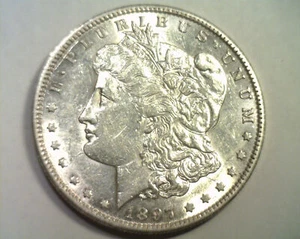 1897-S MORGAN SILVER DOLLAR CHOICE ABOUT UNCIRCULATED CH. AU NICE ORIGINAL COIN - Picture 1 of 2