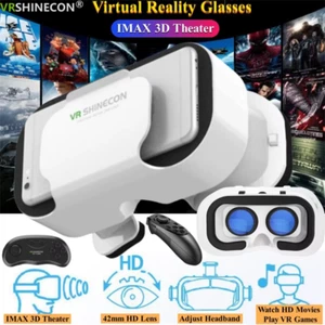 VR Headset 3D for 4.5-6" Phones Virtual Reality Glasses w/ Game Joystick Remote - Bild 1 von 19