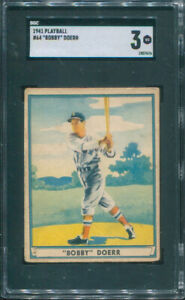 1941 Playball #64 Bobby Doerr HOF Boston Red Sox - SGC 3/VG
