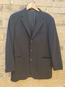 J.Ferrar Black Men's Pure Wool 3 Button Blazer Suit Size- 40R - Picture 1 of 5