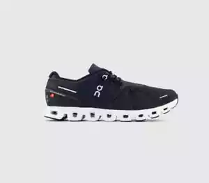 On Running Cloud 5 Trainers Men's trainers Size 7 - 10.5 Black-White Colour - Picture 1 of 5