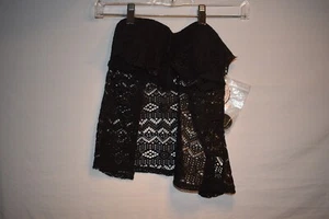 SO Women's Bathing Suit Strapless Lace Tankini? Top Size S Black TOP ONLY - Picture 1 of 10