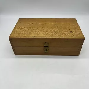 Wood 1950s Nega File Co 10x6x3 Slotted Wooden Box - Picture 1 of 9