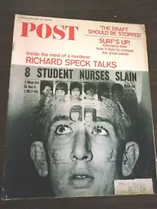 Saturday Evening POST July 1,1967 Issue13 RICHARD SPECK (murderer)TALKS, PART 1 - Picture 1 of 3