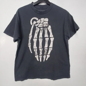 GENUINE GRENADE MENS Black tshirt S/M SKELETON GRENADE 07 - Picture 1 of 9