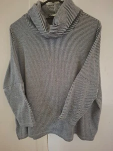 Sportscraft Blue/white cowl neck top S/M, exc cond. - Picture 1 of 4