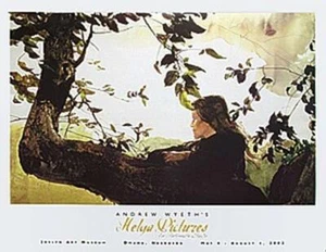 In the Orchard Andrew Wyeth Art Print Offset Lithograph Exhibition Poster 22x28 - Picture 1 of 2