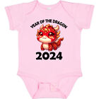 Inktastic 2024 New Year Of The Dragon Baby Bodysuit Happy 1st Cute One-piece Hws