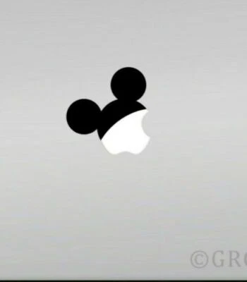 Mickey Mouse Ears Hat Disney Mac Apple Logo Laptop Vinyl Decal Sticker Macbook - Image 1 of 2