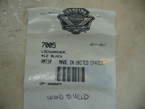 Harley Davidson #12-BLACK LOCK Washer 7005 WINDSHIELD RELATED 4PCS. - Picture 1 of 2