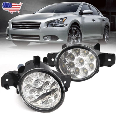 APTO PARA NISSAN MAXIMA 2009-2014 PARACHOQUES DELANTERO LUCES ANTINIEBLA LUCES DE CONDUCCIÓN LENTE TRANSPARENTE Foto 1 de 4