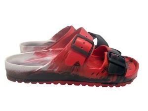 New Birkenstock Arizona EVA Multi Color Black White Red Reg Men's 9/ Women's 11 - Picture 1 of 9