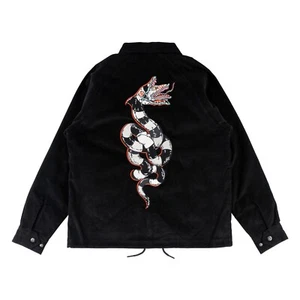 Beetlejuice X Welcome Skateboards Sandworm Embroidered Corduroy Coaches Jacket L - Bild 1 von 12