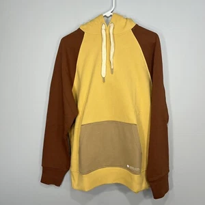 NEW Outerknown Sweater Mens Medium Yellow Brown All Day Hoodie Sweatshirt Casual - Picture 1 of 11