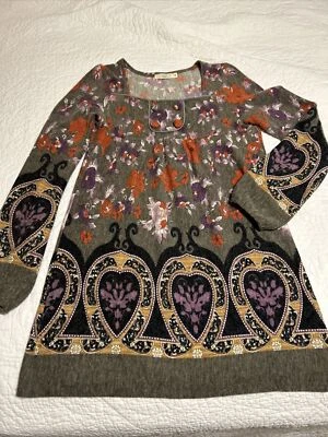 Vestido túnica Hazel para mujer Anthropologie XS manga larga boho hippie lana suéter Foto 1 de 4