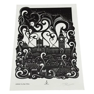 Dan Vyleta SMOKE DoubleDay Signed Art Lithograph Poster 13x18.5 - Picture 1 of 7