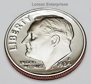 Moneda de diez centavos S Roosevelt 1984 revestida ✼ prueba✼ bu - Imagen 1 de 2