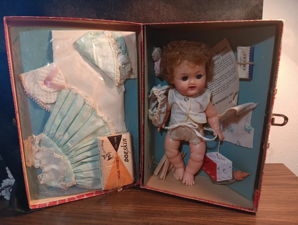 Vintage Ideal Betsy Wetsy In Carrying Case With Accessories 1950's - Image 1 of 4