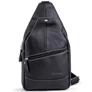 Sling Bag for Men Black Crossbody Bags for Women Genuine Leather Cross Body B... - Picture 1 of 7