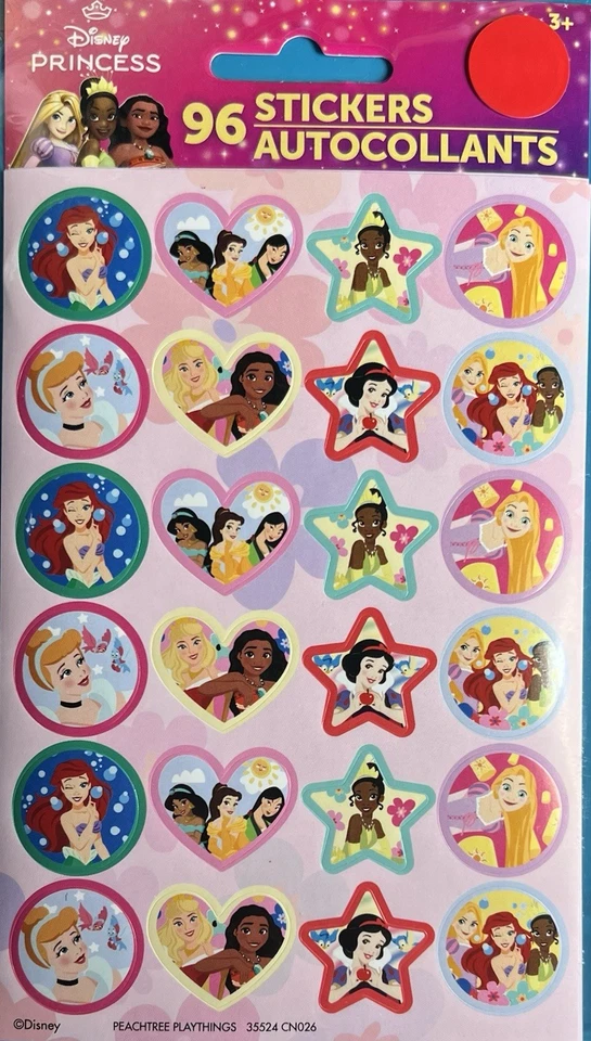 Pegatinas Princesa Rosa Disney (96 pegatinas en 4 hojas) Foto 1 de 1