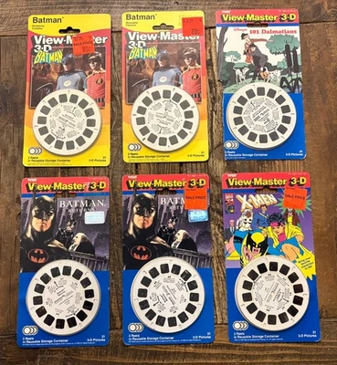 Lot of 6 View-Master 3D Reels Pkgs 3 Reels/Pkg 5 Packs are Sealed X-Men Batman - Image 1 of 3