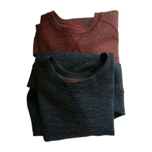 2 Gerry Men's Crew Neck Sweatshirt Medium Blue Red Long Sleeve Mid Weight - Picture 1 of 8