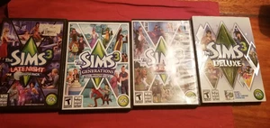 The Sims 3 PC Game Lot With 3 Expansion Packs & Sims 3 Deluxe (w/ambitions exp) - Picture 1 of 7
