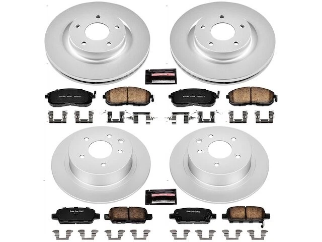Front and Rear Brake Pad and Rotor Kit For 10-13 Nissan Altima SL S WB74N4 - Imagem 1 de 1