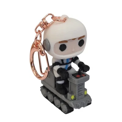 Matt Mason Astronaut Keychain on Cat Trac Vehicle– 2" Figure Exclusive Design - Image 1 of 4