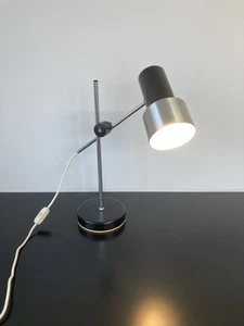 Vintage Italian Adjustable Articulated Desk Lamp Mid-century Chrome & Black - Picture 1 of 18
