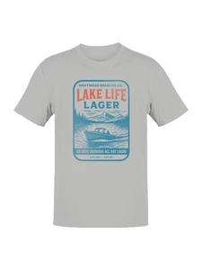 Lake Life Lager - Easy Drinking Beer Herren T-Shirt - Bild 1 von 9