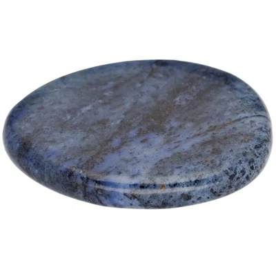Dumortierit Scheibenstein | flacher Edelstein Massagestein Handschmeichler - Bild 1 von 2