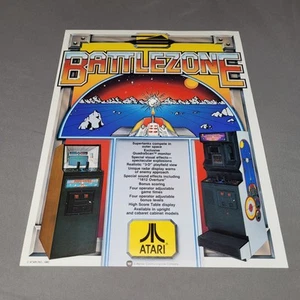 Vintage Battlezone Arcade Video Game Flyer 1980 Atari Retro Promo Advertisement - Picture 1 of 10