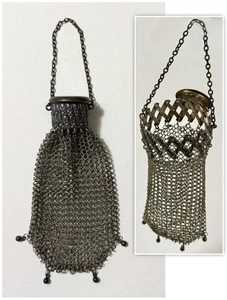 Antike Whiting & Davis Sterlingsilber Kettenhemd Tor Top Chatelaine Geldbörse - Bild 1 von 21