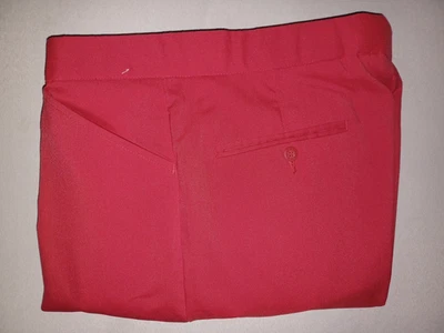 Pantalones rojos vintage para hombre The Izod Club años 70 80 % poliéster 20 % cuna 34 W 28 L nuevos stock antiguo Foto 1 de 4