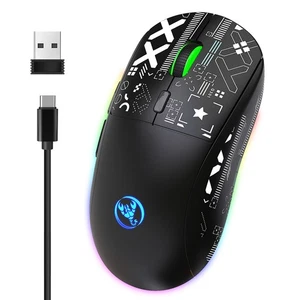 T90 2.4G Mechanical Mouse RGB Gaming Mouse Ergonomic 3600DPI Mouse 11 RGB9618 - Afbeelding 1 van 10