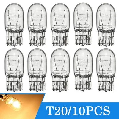 10x T20 W21/5W 7443 580 12V Yellow Bulbs DRL Indicator Stop Brake Side Lights - Image 1 of 4