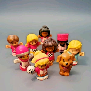 *Lot of 9* Fisher Price Little People Barbie Figures: Soccer, Dog, Cupcake - Picture 1 of 19